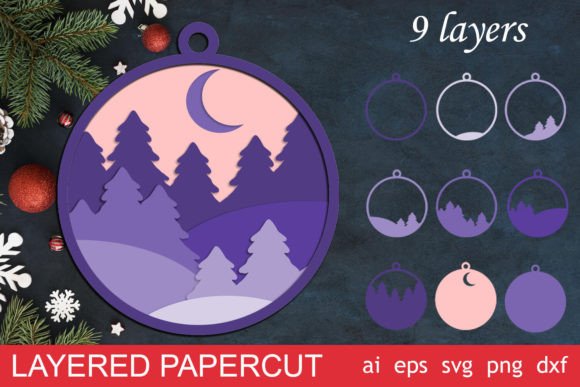 Download 3d Christmas Ornament Svg, Winter Decor - Winter decor Collection