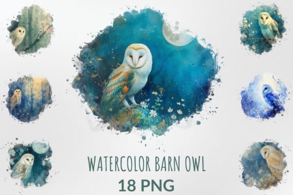 Download Watercolor Watercolor Barn Owl Clipart - Watercolor barn Collection