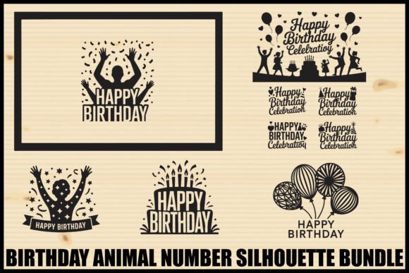 Download Birthday Animal Number Silhouette Bundle - Birthday animal Collection