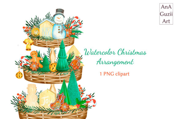 Download Watercolor Winter Decor Clipart - Premium Bundle