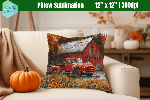 Download Watercolor Barn Pillow Sublimation - Watercolor barn Collection