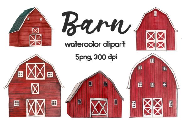 Download Watercolor Barn Clipart - Watercolor barn Collection