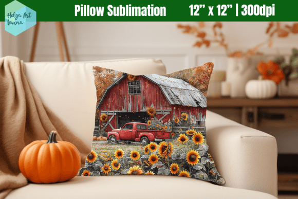 Download Watercolor Barn Pillow Sublimation - Watercolor barn Collection